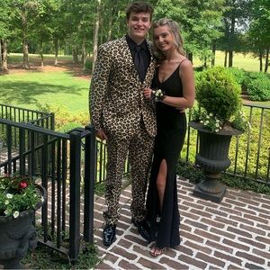 Leopard print tuxedo